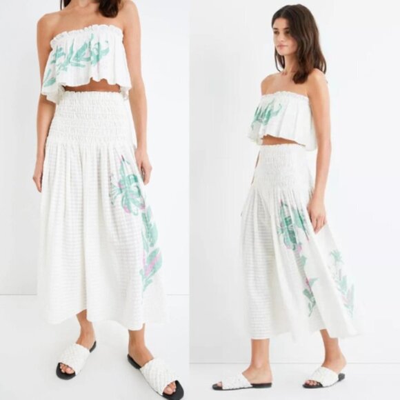 New Tanya Taylor Layla midi Skirt in Lily Shadow nwt 30471 - Picture 1 of 10